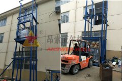 安徽某電子行業(yè)公司安裝提升式升降機